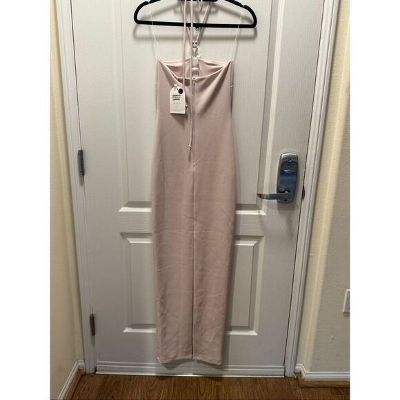 Rumer The Label Majorca Bandeau Maxi Dress halter straps Nude size S NWT $489 - Picture 9 of 10